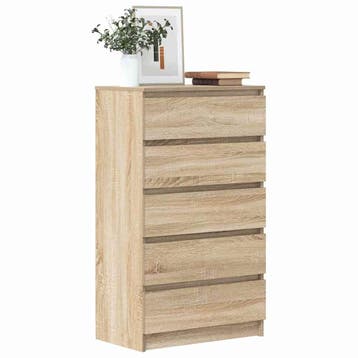 vidaXL Ladekast 60x36x103 cm bewerkt hout sonoma, Minder dan 50 cm, Verzenden, 100 tot 150 cm, Nieuw