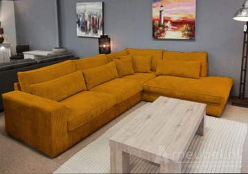 Hoekbank Terheijden - hoekbanken - Goud, Nieuw, 150 cm of meer, Stof, 250 tot 300 cm