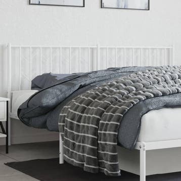 vidaXL Vervangend hoofdbord 180 cm metaal wit, Verzenden, Nieuw, Wit, Metaal