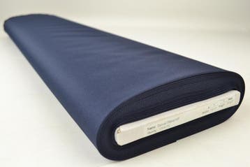 Navy waterafstotende canvas stof  - 10 of 50 meter rol, Blauw, 120 cm of meer, Ophalen of Verzenden, Polyester