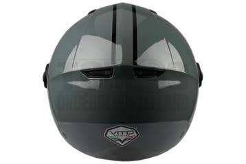 Helm Vito Jethelm Moda nardo gray glans grijs/zwart, Fietsen en Brommers, Brommerhelmen, Ophalen of Verzenden, Nieuw, Vito