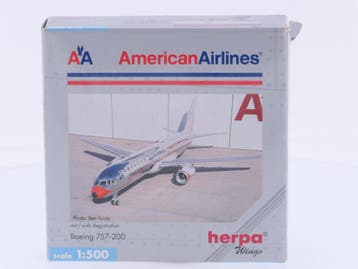 Schaal 1:500 Herpa 503846 American Airlines Boeing 757-20..., Hobby en Vrije tijd, Ophalen of Verzenden, Zo goed als nieuw