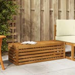 vidaXL Buitenstoolbank Naturel 115 x 43 x 37 cm Massief, Verzenden, Nieuw