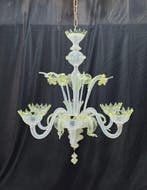 Kroonluchter - Neon - Muranoglas - 6 lampen, Antiek en Kunst