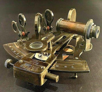Sextant - Messing - Kelvin & Hughes London 1917 Brass Marine, Antiek en Kunst