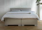 ACTIE! Boxspring Andorra 180 200 Beige, Verzenden, Beige, 180 cm, 200 cm