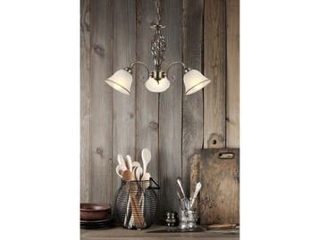 Globo Odin LED - Kroonluchter - Klassiek - Messing met mat, Verzenden, Nieuw