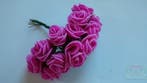 Mini Foam Roos Fuchsia 2,5 cm Zak 144 stuks, Ophalen of Verzenden, Nieuw