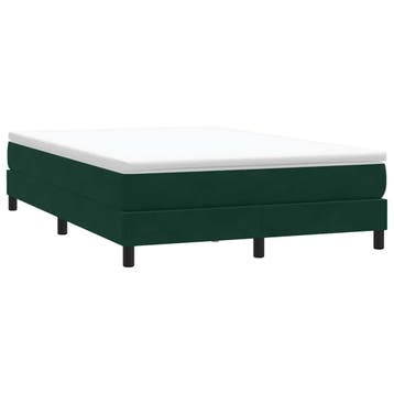 vidaXL Boxspring zonder matras fluweel donkergroen 160x210, Verzenden, Stof, Groen, Nieuw
