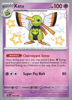 Xatu 152/091 Paldean Fates, Ophalen of Verzenden, Nieuw, Losse kaart, Foil