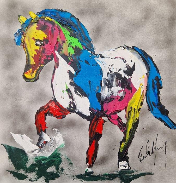Henry Escobar - Mustang, Antiek en Kunst, Kunst | Designobjecten
