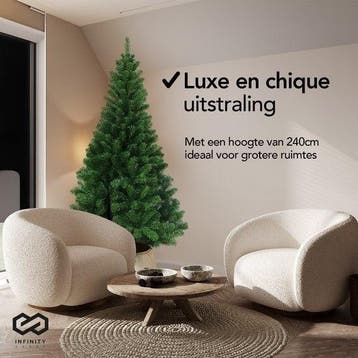 2dekans | Infinity Goods Kunstkerstboom - 240 cm -, Diversen, Kerst, Ophalen of Verzenden, Zo goed als nieuw