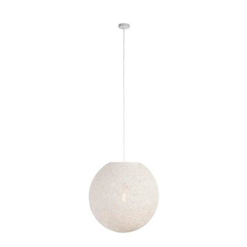 Landelijke hanglamp wit bol 60cm - Corda, Huis en Inrichting, Lampen | Hanglampen, Verzenden, Nieuw