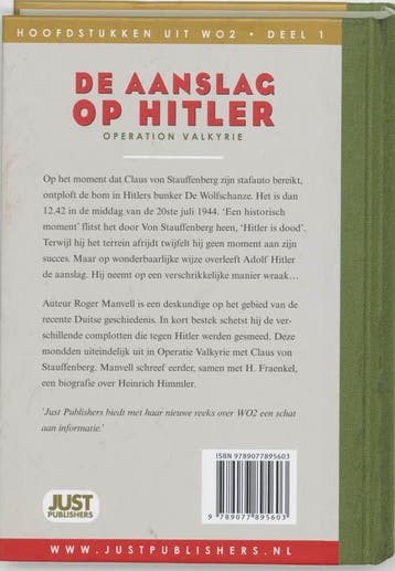 De aanslag op Hitler / Hoofdstukken uit WO2 / 1 R. Manvell, Verzenden, Zo goed als nieuw, R. Manvell
