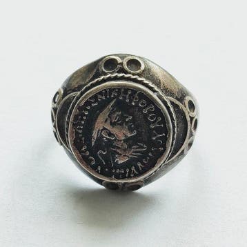 Zijderoute, Centraal-Azië Zilver Zilveren Ring met