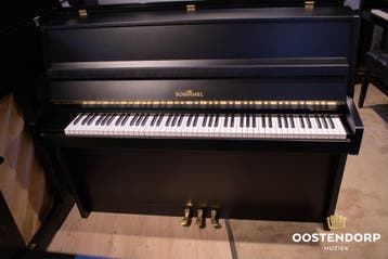 Schimmel 112 B messing piano, Muziek en Instrumenten, Piano's, Zo goed als nieuw, Zwart, Piano