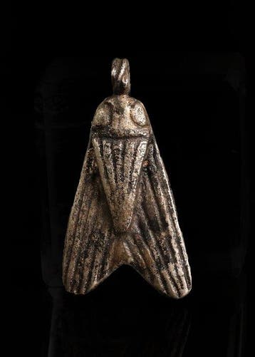 Oud-Egyptisch Zilver Fly Amulet (Zonder minimumprijs)
