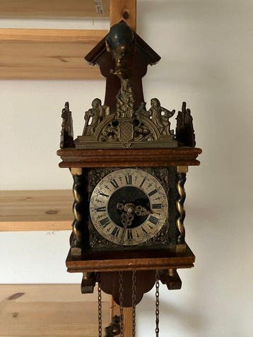 Zaandam/Zaanse klok - J.A.W. Wuba - Antiek Hout, Messing -, Antiek en Kunst, Antiek | Klokken