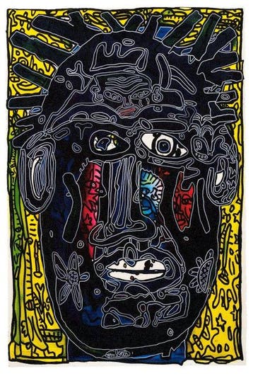 Robert Combas (1957) - Portrait, Antiek en Kunst