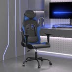 vidaXL Gamestoel kunstleer zwart en blauw, Verzenden, Nieuw, Blauw