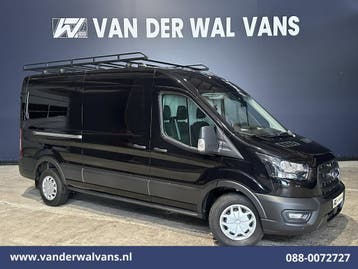 Ford Transit | 2.0 TDCI 130pk L3H2 Euro6 Airco | XL, Gebruikt, Euro 6, Zwart, Dealer onderhouden