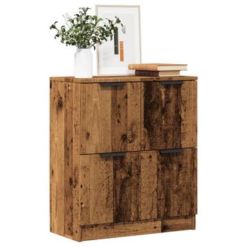vidaXL Dressoir 60x30x70 cm bewerkt hout oud houtkleurig, Huis en Inrichting, Kasten | Dressoirs, Verzenden, Nieuw, 50 tot 100 cm