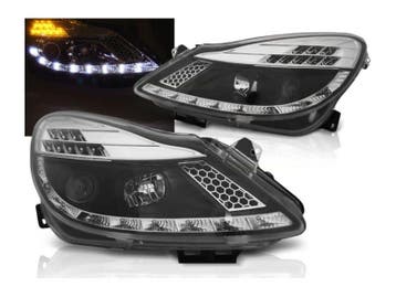 LED DRL koplampen Daylight Black geschikt voor Opel Corsa D, Auto-onderdelen, Verlichting, Verzenden, Nieuw, Opel