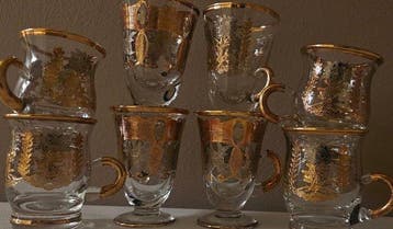 antica cristalleria italiana - Drinkservies (8) - Sumptueuze, Antiek en Kunst