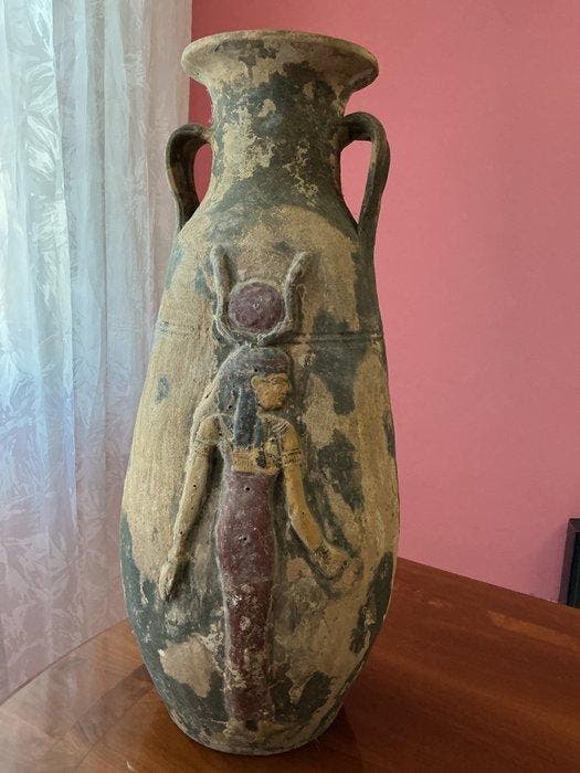 Vaas - Oude Egyptische amfora - Klei, Antiek en Kunst, Antiek | Glas en Kristal