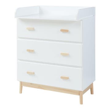 Luiercommode Sarievn met verschoonunit 100x80x53 cm wit [en., Verzenden, Nieuw