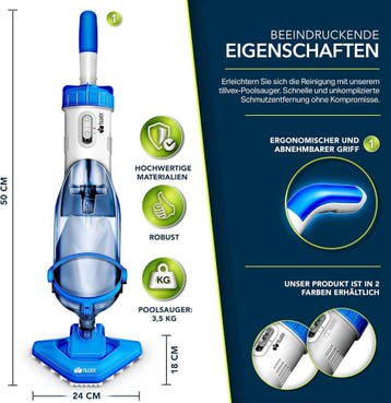 Zwembad stofzuiger - Zwembadstofzuiger - Zwembadreiniger - B, Verzenden, Zo goed als nieuw
