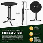 Statafel - Bartafel - Partytafel - 80 cm - Zwart - Tillvex®, Huis en Inrichting, Tafels | Statafels, Verzenden, Zo goed als nieuw