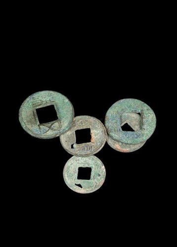 Oud-Chinees Brons Geldmuntenverzameling (5) (Zonder