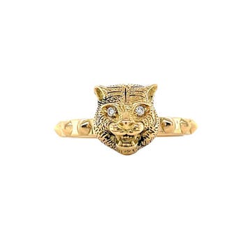 Gouden vintage Gucci panter ring 18 krt, Ophalen of Verzenden, Nieuw