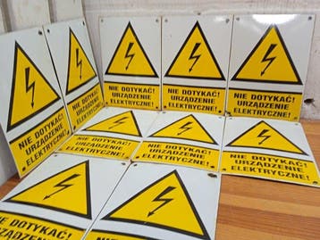 Industriële onweerswaarschuwingbord - Emaille plaat (10) -