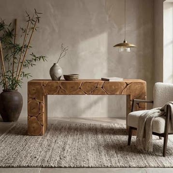 Sidetable Block Teakhout - 140cm | World of Brosi, Ophalen of Verzenden, Nieuw