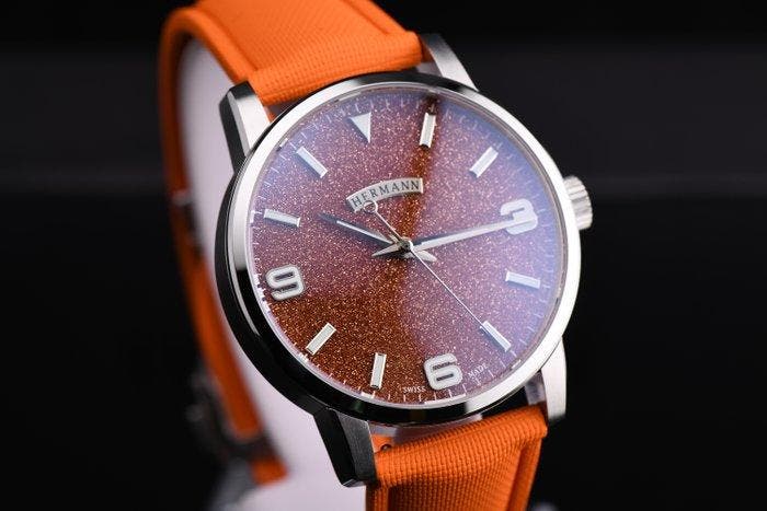 Hermann Stellar - Automatic Swiss Made - Aventurine, Sieraden, Tassen en Uiterlijk, Horloges | Heren
