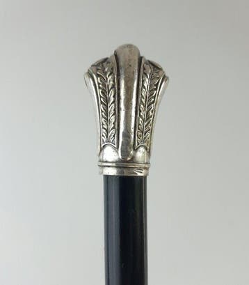 Staf - Wandelstok - Hout, Verzilverd - ca. 1920–1940
