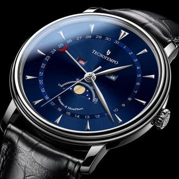 Tecnotempo - Calendar & Moon Phase - 40mm - TT.CMP.BL -, Nieuw