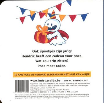 Poes is jarig / Spookjesboeken 9789020998030 Pie de Poortere, Verzenden, Gelezen, Pie de Poortere