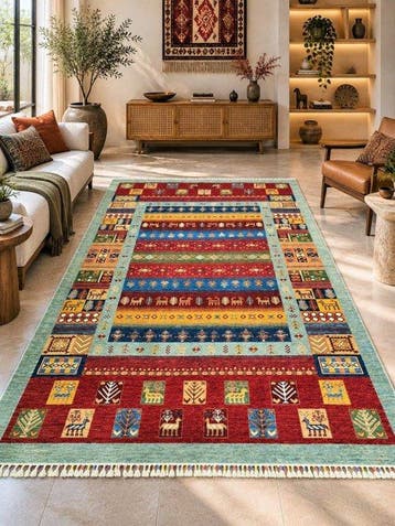 Premium 100% handgeknoopte Afghaanse Gabbeh-wol tapijt |, Nieuw