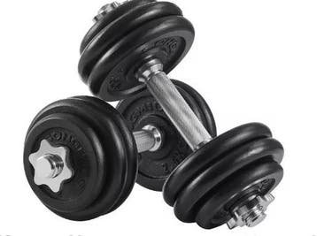 Complete Dumbbell Set 30kg – 2-in-1 Halters en Barbell, Verzenden, Nieuw