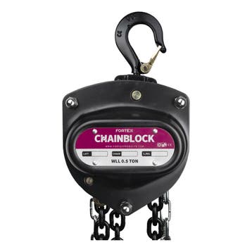 FORTEX Chain Block PRO MKII 0.5 ton - 6 meter - handtakel, Verzenden, Nieuw
