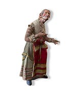Beeldje - Large Neapolitan Nativity Shepherd - Old Peasant, Antiek en Kunst