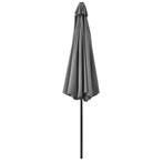Parasol Budapest tuinparasol met zwengel Ø300 cm grijs casa., Verzenden, Nieuw