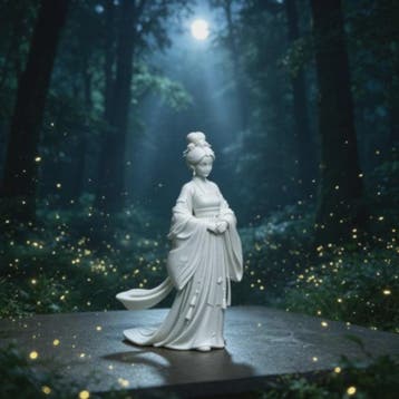 Elegant Chinees Hanfu Damesbeeldje - Oosterse Sculptuur 12cm, Verzenden