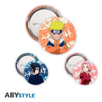 Naruto , Sasuke, Sakura Badge Pack (x3), Ophalen of Verzenden, Nieuw