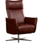 Leren relaxfauteuil Ease - Granada Cognac (donkercognac) -, Nieuw, Ophalen of Verzenden, 50 tot 75 cm, Industrieel, Modern