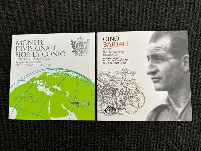 San Marino. Year Set (BU) 2008/2014 (incl. zilveren 5 Euro), Postzegels en Munten, Munten | Europa | Niet-Euromunten