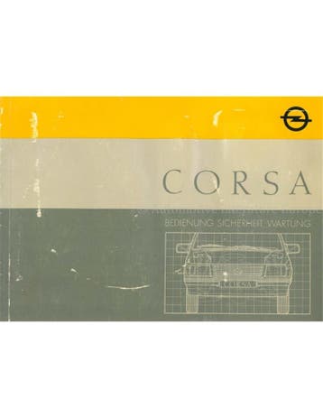 1986 OPEL CORSA INSTRUCTIEBOEKJE DUITS